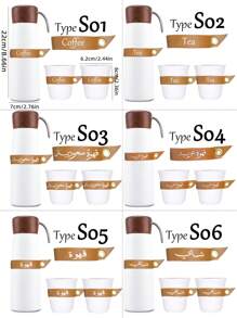 1pc 500ml Water Bottle Vacuum Insulated Stainless Steel Travel Mug, 80ml Tea Espresso Coffee Cups,Stainless Steel Vacuum Cup With Espresso Coffee Double Cups Gift Set,Coffee Cup,A Vacuum Cup Or A Cup, With Various Straps Or Without Straps Optional Back To School