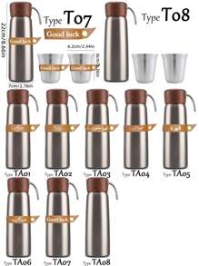1pc 500ml Water Bottle Vacuum Insulated Stainless Steel Travel Mug, 80ml Tea Espresso Coffee Cups,Stainless Steel Vacuum Cup With Espresso Coffee Double Cups Gift Set,Coffee Cup,A Vacuum Cup Or A Cup, With Various Straps Or Without Straps Optional Back To School