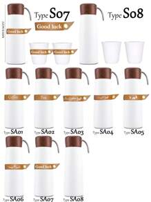 1pc 500ml Water Bottle Vacuum Insulated Stainless Steel Travel Mug, 80ml Tea Espresso Coffee Cups,Stainless Steel Vacuum Cup With Espresso Coffee Double Cups Gift Set,Coffee Cup,A Vacuum Cup Or A Cup, With Various Straps Or Without Straps Optional Back To School