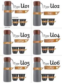 1pc 500ml Water Bottle Vacuum Insulated Stainless Steel Travel Mug, 80ml Tea Espresso Coffee Cups,Stainless Steel Vacuum Cup With Espresso Coffee Double Cups Gift Set,Coffee Cup,A Vacuum Cup Or A Cup, With Various Straps Or Without Straps Optional Back To School