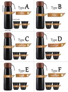 1pc 500ml Water Bottle Vacuum Insulated Stainless Steel Travel Mug, 80ml Tea Espresso Coffee Cups,Stainless Steel Vacuum Cup With Espresso Coffee Double Cups Gift Set,Coffee Cup,A Vacuum Cup Or A Cup, With Various Straps Or Without Straps Optional Back To School