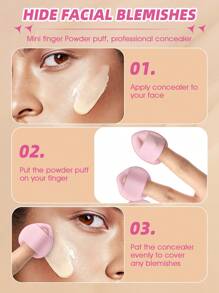 34pcs Makeup Brush Set Including 20pcs Eye Makeup Brushes, Foundation Brush, Eyeshadow Brushes, Detail Face Brushes, Lash Comb & Brow Brush, 2pcs Beauty Sponges For Liquid Foundation, 3pcs Mini Detail Makeup Sponges, 6pcs Makeup Finger Puffs, 3pcs Triangle Powder Puffs,Brush Set,Makeup Brush Kit,Make Up Brush Set,Make Up Set Complete,Makeup Brush Set,Complete Makeup Kit,Brush Kit,Brushes Makeup Set,Makeup Gift Set,Set,Giveaways,Professional Makeup Brushes,Complete Makeup Set - Multicolor - View 4