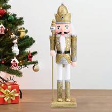 1 PC 11.81 Inch Bằng Gỗ Giáng Sinh Kẹp Hạt Dẻ Người Lính Hình Trang Trí Cho Kệ - Nhiều màu - Xem 13