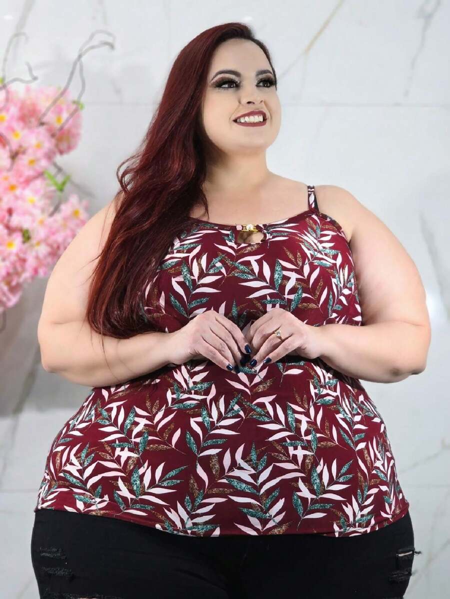 Blusa Alcinha Plus Size Liganete Malha Fria Estampas E Modelos Diversos