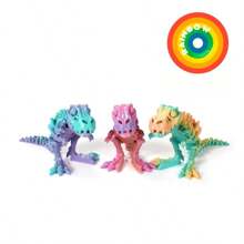 1 pieza Esqueleto articulado de Tiranosaurio Rex impreso en 3D (con tapa de cráneo extraíble), juguete de escritorio de huesos de dinosaurio, decoración de escritorio de colorida/holográfica, pequeño regalo para amigos/compañeros de trabajo, impreso en 3D, juguetes de dinosaurios, juguetes impresos en 3D - Multicolor - Ver 9