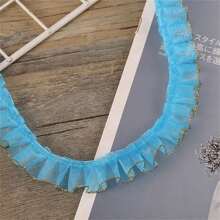 2cm Single Golden Edge Ruffle Organza Trim Lace Ribbon DIY Clothing Doll Ruffle Skirt Hem Lace - Multicolor - View 21