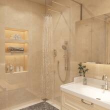 MONDAWE 8 Inch 3-Functions Wall Mounted Rainfall Shower Body Round Top Spray System With Handheld