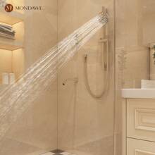MONDAWE 8 Inch 3-Functions Wall Mounted Rainfall Shower Body Round Top Spray System With Handheld