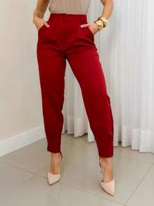 Slouchy Tailleur Mode Social Tailoring Pants - Redwood - View 1