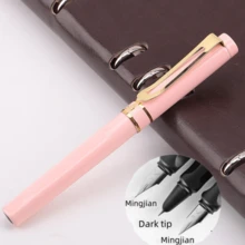 Colorful Multi-Color Orthopedic Holiday Gift School Student Steel Fountain Pen For Daily Business Office Writing Calligraphy Practice, Ink Absorbing/3.4mm Nib Dual Tip 0.5mm/0.38mm - Multicolor - View 20