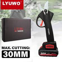 LYUWO Electric Scissors For Fruit Tree Pruning, Rechargeable Garden Lithium Battery Scissors For Tree Branch Cutting, Electric Scissors For Tree Branch Cutting, Lightweight And Non Tiring Electric Scissors For Tree Branch Cutting - Black - View 1