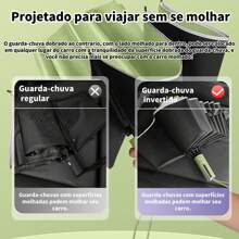 Fully Automatic Umbrella High Quality Inverted Umbrella Sun And Rain Protection In Reinforced Vinyl With 10 Supports - Màu Lilac Tím - Xem 4