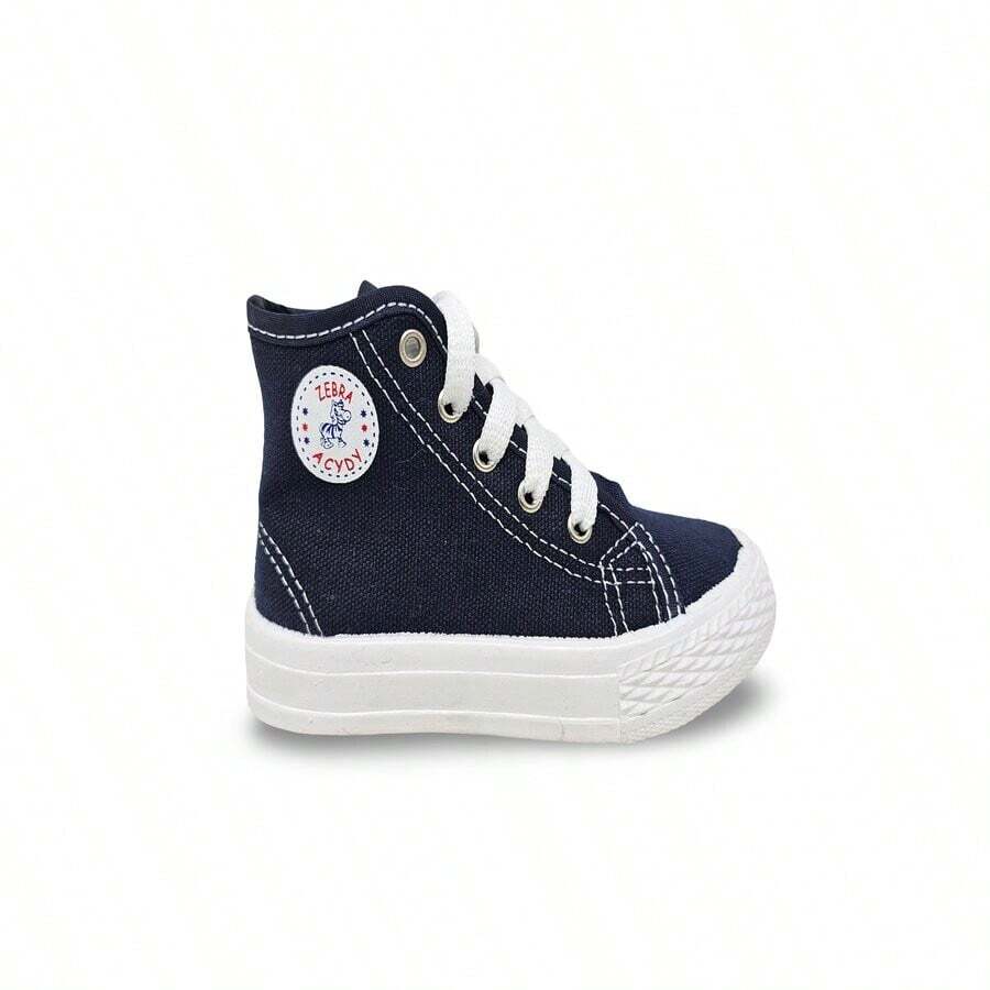Tenis botita bebé niño niña zapatito choclo unisex casual urbano primeros pasos hasta 10 años 12mx-21mx lona tela blanco rosa negro negro amarillo confort - Negro - Ver 1