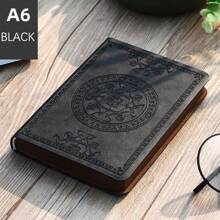 The 140-Page Retro Style Pu Leather Notebook Office Executive Ideal Stationery Gift For Writers And Journalists With Classic Patterned Elegant Diaries Back To School