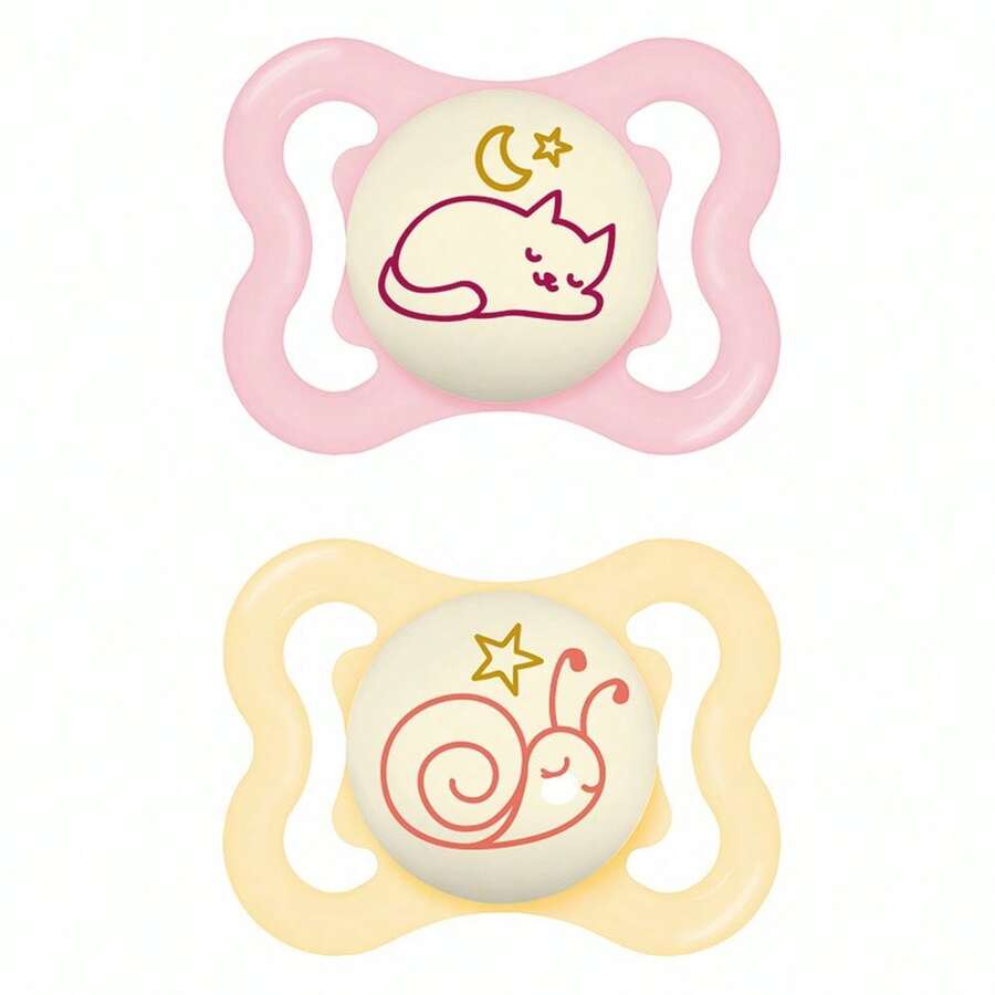 Mam Suprema Night Pacifier 0-6 Months Double Pack CH91222 - 淺粉色 - 查看 1