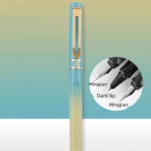 Colorful Multi-Color Orthopedic Holiday Gift School Student Steel Fountain Pen For Daily Business Office Writing Calligraphy Practice, Ink Absorbing/3.4mm Nib Dual Tip 0.5mm/0.38mm - Multicolor - View 33