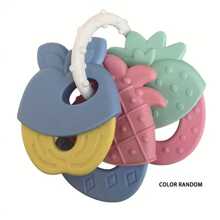 Juguetes de dentición para bebés, bandeja de hielo de silicona para dentición de bebés, llaves de dentición, set de dentición con forma de fruta, adecuado para bebés y niños pequeños, regalo de Pascua (colores de juguetes emparejados al azar) - Multicolor - Ver 14