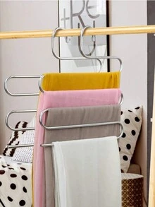 1/2 Chiếc Giá Để Quần 5 Lớp Thép Không Gỉ Loại S Nhiều Lớp Giá Treo Quần Áo - Bạc - Xem 3