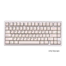 Bộ Keycaps Hàn Quốc Moonwhite Ấm Áp, Nhuộm Thăng Hoa PBT, Profile OEM, Bàn Phím Cơ Fit 144 Phím (61/64/84/87/98/104/108) - trắng - Xem 1