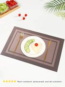 2-6pcs/Set Metallic Gold Hollow Woven Placemats, 11.8in X 17.7in PVC Material, Washable, Easy Clean, Wipeable, Anti-Slip, Heat Resistant, For Rooms, Dining Tables, Home Decor, Suitable For Holidays, Parties, Birthdays, Weddings And Banquets - Multicolor - View 16