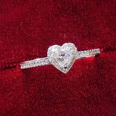 1 Pezzo Eleganti anelli con zirconia cubica per bambine come regali di compleanno per gioielli per feste e decorazioni quotidiane