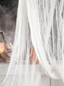 1 Piece Of 76cm * 183cm Black Bandage, Nightclub Bandage, Bar Haunted House Secret Room, Horror Atmosphere Decorative Cloth, Party Decoration Haunted House Sheer DIY Decorative Cloth