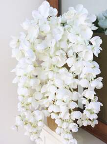 1pc/2pcs/3pcs/5pcs/6pcs 60cm Hanging Artificial Sophora Japonica Leaves, Excellent Quality, Simple & Classic For Wedding, Party, Birthday, Home Decor, Photography