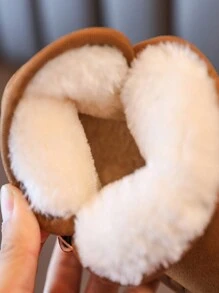 2025 新款男童防滑防水毛绒内衬厚雪地靴，注意：鞋子比正常尺码小 1 码 - 棕色 - 查看 8