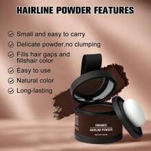 Waverloo Magic Root Cover Up,Enhance Hairline Powder,Root Touch Up Powder,Hairline Powder Instantly Conceals Hair,Root Touch Up Hair Powder Powder For Thinning Hair Women - #06 Dark Brown - View 2