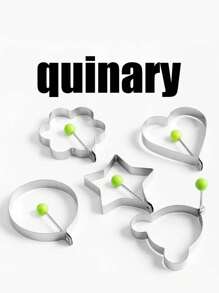 Set de 5 moldes para huevo frito, molde multifuncional de acero inoxidable grueso en forma de corazón/estrellas/flores/estrellas para hacer huevos fritos creativos, molde para huevo frito y panqueque, accesorio de cocina para autocaravana, utensilios de cocina para sartenes antiadherentes, molde de anillo de huevo frito de acero inoxidable, molde de huevo con forma de corazón, perfecto para bento box - Multicolor - Ver 10