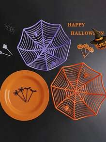 1pc Halloween Spider Decor Fruit Basket, Candy Holder Decorative Basket Home Room Decoration Halloween Party Christmas Gift