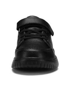 Kids Sneakers, Boys Low-Top Casual Shoes, Girls Hook-And-Loop Anti-Slip Comfortable Versatile - Black - View 4