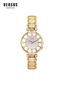 Versace 镂空金色手链手表女轻奢简约气质女式石英表VSP491419 - 金色 - 查看 1