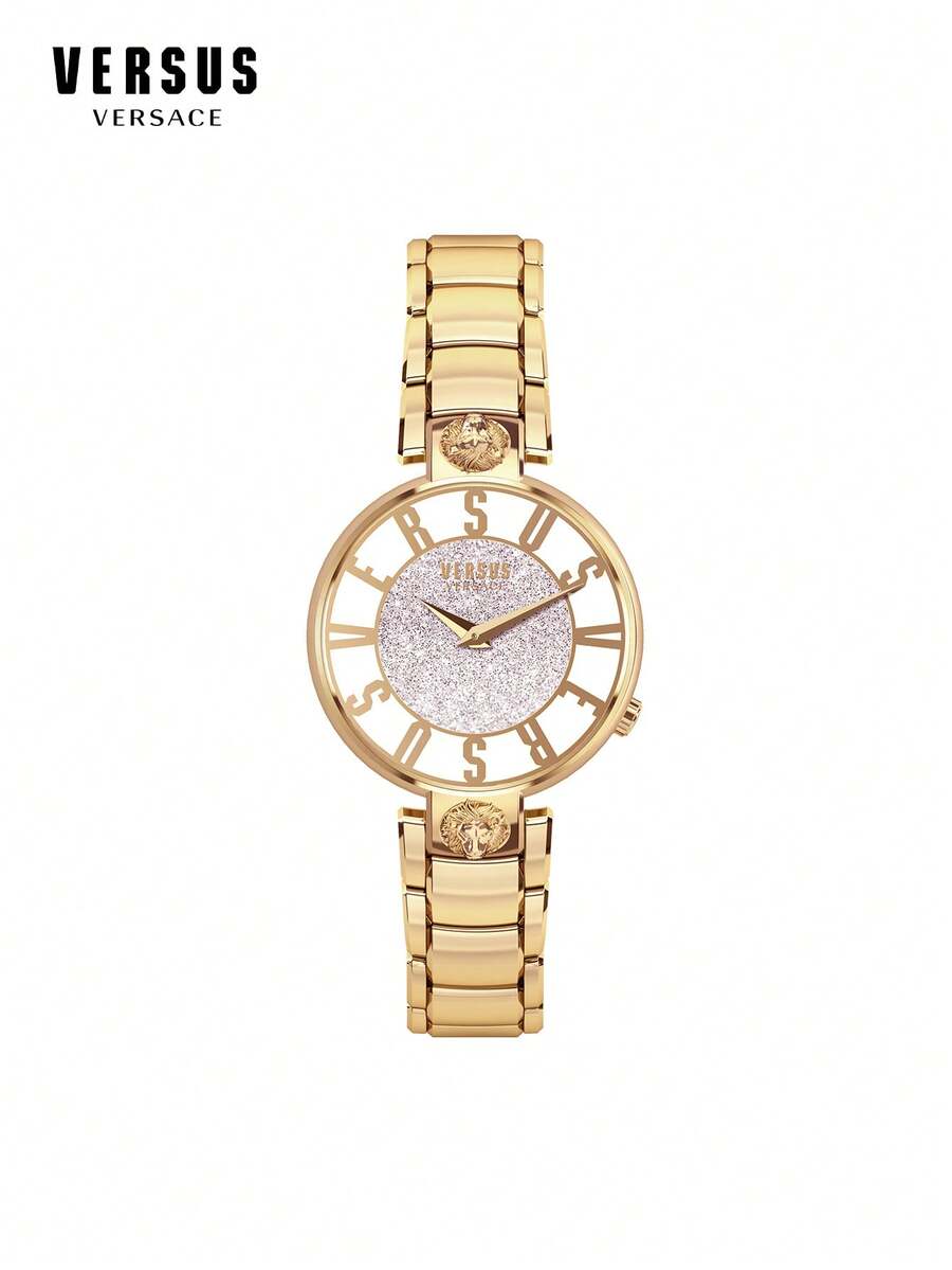 Versace 镂空金色手链手表女轻奢简约气质女式石英表VSP491419 - 金色 - 查看 1