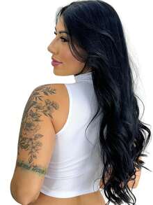 Kit 2 Cropped Regata Golinha Ribbed Top - 彩色 - 查看 5