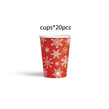 94pcs/Set Red Snowflake Christmas Themed Party Tableware Set, Including 9inch/7inch Paper Plates, Dessert Plates, Paper Cups, Napkins And Banner, Merry Christmas,