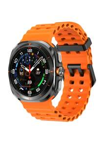 1 件软环硅胶手链兼容三星 Galaxy Watch 7 Ultra 47 毫米运动男式表带适用于手表 ULTRA7 47 毫米无间隙弧形端带 - for ultra 47mm - 查看 4
