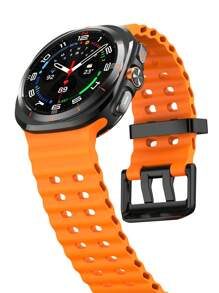1 件软环硅胶手链兼容三星 Galaxy Watch 7 Ultra 47 毫米运动男式表带适用于手表 ULTRA7 47 毫米无间隙弧形端带 - for ultra 47mm - 查看 3