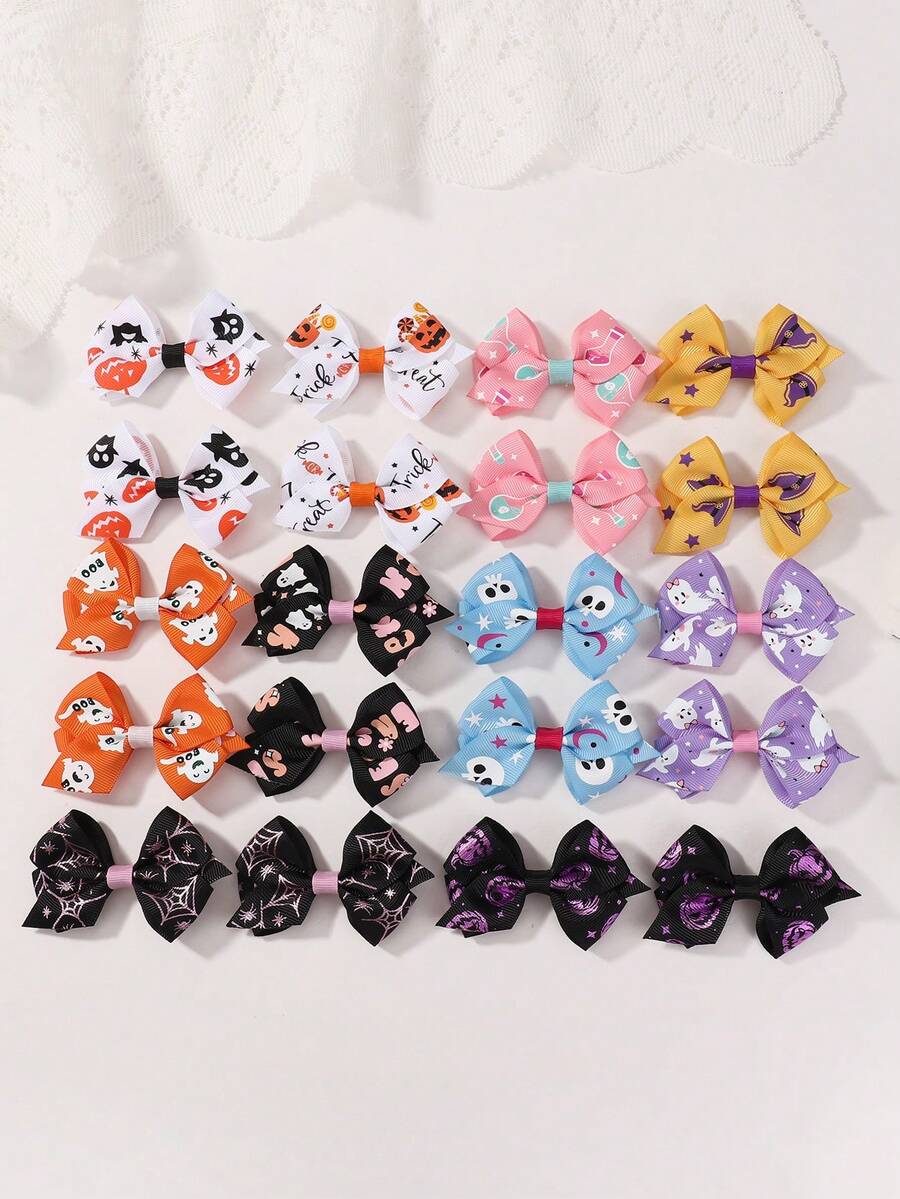 bilicaca 20pcs Halloween Kids Hair Accessories, Fun Baby Hair Clips Ideal For Holiday Parties