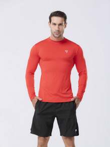 Unisex Long Sleeve Thermal Shirt Sun Protection Uv 50+ - Đỏ - Xem 2