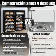 Zapatero De Almacenamiento, Zapatera Organizador, Organizador De Zapatos 6 Niveles para Pasillo, Guardarropa, Salón, Dormitorio, Entrada (Negro) - Negro - Ver 2