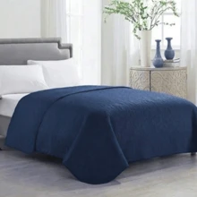 EDREDON LIGERO DOBLE VISTA KING SIZE CAPITONADO. - Azul - Ver 2