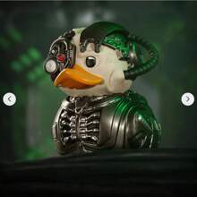 1 pieza Figura de pato de poliresina con estilo gótico, figura decorativa de pato de metal punk rock, regalo único para amigos, decoración de escritorio - Multicolor - Ver 14