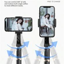 Selfie - Chân máy điện thoại di động, Gimbal chống rung Q08, Gậy tự sướng, Bluetooth, Xoay 360 độ, Vừa là chân máy tự sướng vừa là bộ ổn định, có chức năng chống rung chuyển động - màu đen - Xem 5