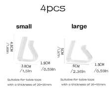 4pcs Anti-Slip Desk Cloth Fastener Clips, Home Living Room Coffee Table Tablecloth Holder - Transparent - View 3