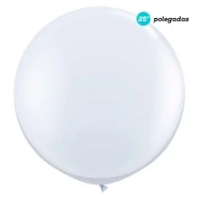 Bladder Balloon Bexigao Big 250 - 1 Giant Unit Party Decoration - 白色 - 查看 3