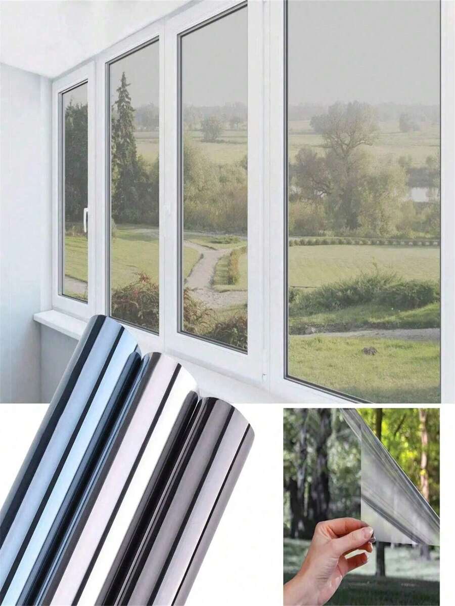 Sichtschutzfolie Fenster Einseitig Durchsichtig Tag Und Nacht 1 Rolle Fenster Sichtschutzfolie Einseitig Spiegelnde Tageslicht