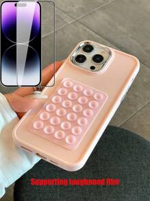 Octo Buddy Electroplated Photo Frame Suction Cup Anti-Drop Phone Protective Case Compatible With IPhone With Tempered Glass Screen Protector - Multicolor - View 3