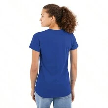 Geometric Feather Wolf Dreamcatcher Womens T Shirt Ladies Tee - 皇家 - 查看 2