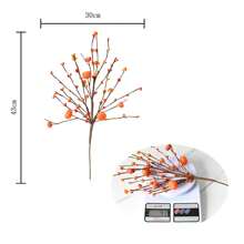 1pc Cành bí ngô nhân tạo thu hoạch Lễ Tạ ơn Halloween Mùa thu Trang trí nhà Bố trí hoa nội thất thực tế, Trang trí Halloween, Trang trí nhà Tiệc Halloween - trái cam - Xem 8